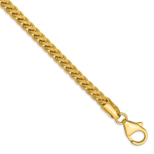 14k yellow gold 3mm franco bracelet anklet choker necklace pendant chain