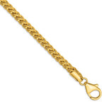 Load image into Gallery viewer, 14K Yellow Gold 3mm Franco Bracelet Anklet Choker Necklace Pendant Chain
