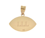 Load image into Gallery viewer, 14k 10k Gold Sterling Silver Football Personalized Engraved Pendant
