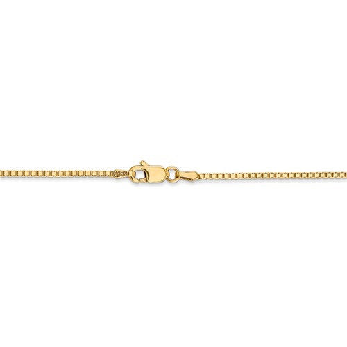 14k yellow gold 1.3mm box bracelet anklet choker necklace pendant chain