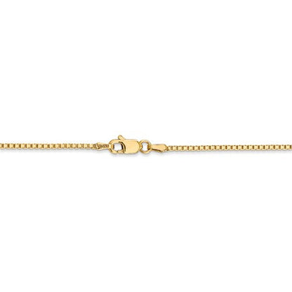 14k yellow gold 1.3mm box bracelet anklet choker necklace pendant chain