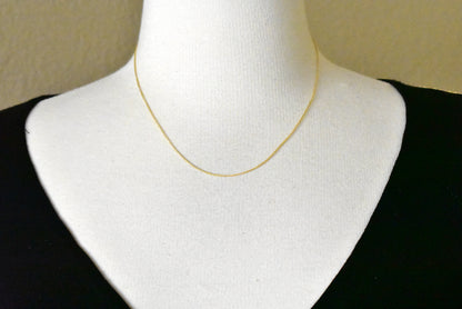 10k yellow gold 0.80mm polished spiga bracelet anklet choker necklace pendant chain