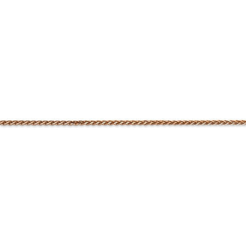 14k rose gold 1.4mm diamond cut spiga wheat bracelet anklet choker necklace pendant chain