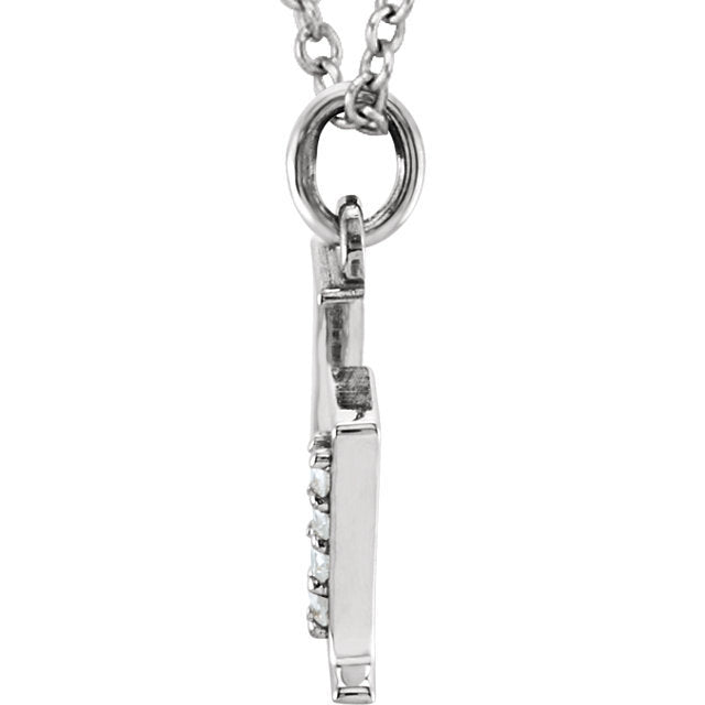 14k yellow rose white gold .025 ctw diamond tiny petite lowercase letter u initial alphabet pendant charm necklace