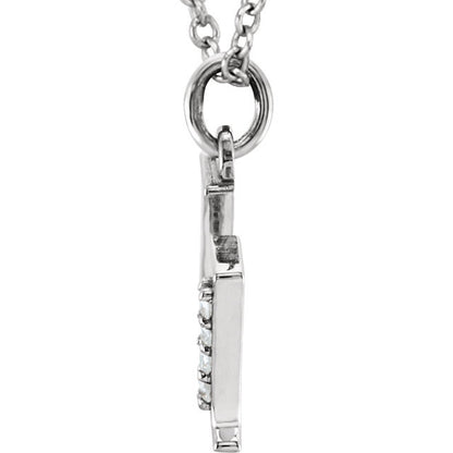 14k yellow rose white gold .025 ctw diamond tiny petite lowercase letter u initial alphabet pendant charm necklace