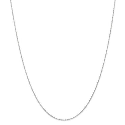 14k white gold 1.15mm cable rope necklace choker pendant chain