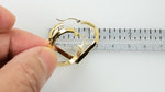 Load and play video in Gallery viewer, 14K Yellow Gold Heart Hoop Earrings 29mm x 3mm
