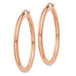 Load image into Gallery viewer, 14K Rose Gold Classic Round Hoop Earrings 40mm x 3mm
