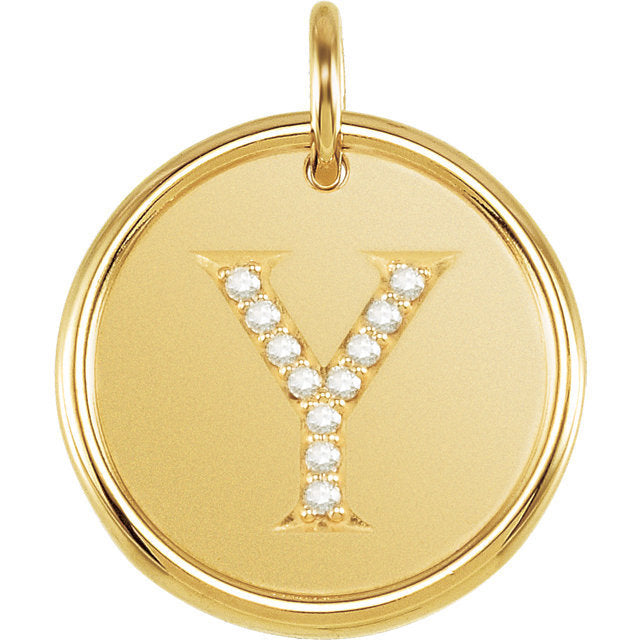 14k yellow rose white gold genuine diamond uppercase letter y initial alphabet pendant charm custom made to order personalized engraved