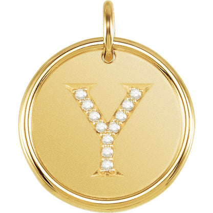 14k yellow rose white gold genuine diamond uppercase letter y initial alphabet pendant charm custom made to order personalized engraved