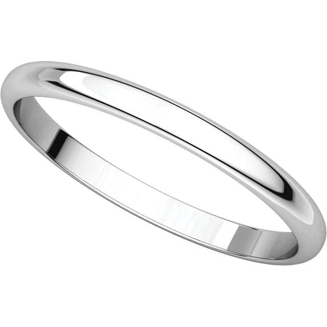 14k white gold 2mm wedding anniversary promise ring band half round light