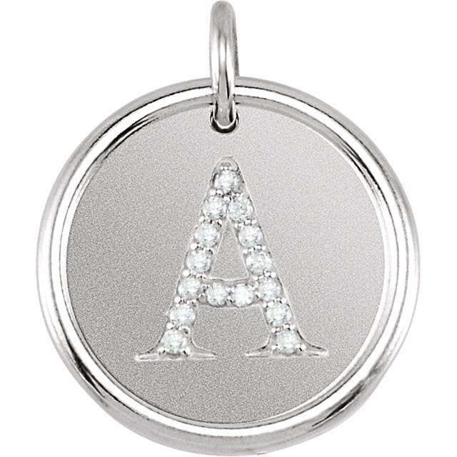 14k yellow white rose gold genuine diamond uppercase letter a initial alphabet pendant charm custom made to order personalized engraved