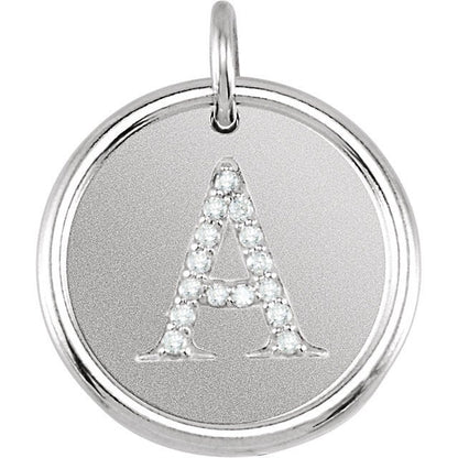 14k yellow white rose gold genuine diamond uppercase letter a initial alphabet pendant charm custom made to order personalized engraved