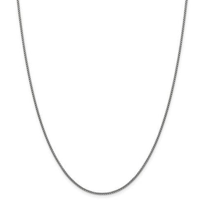 14k white gold 1.5mm round box bracelet anklet choker necklace pendant chain lobster clasp