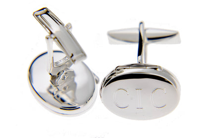 silver oval photo locket cufflinks cuff links engraved personalized monogram