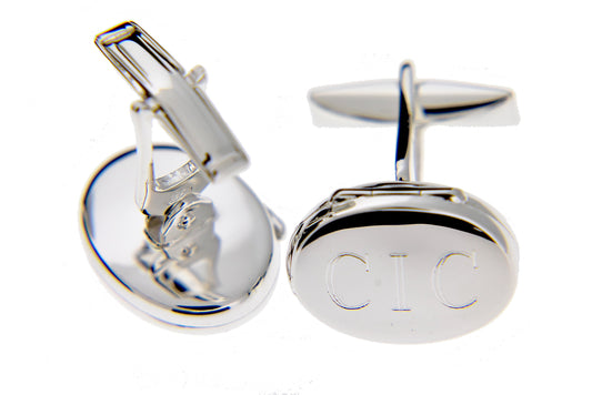 silver oval photo locket cufflinks cuff links engraved personalized monogram