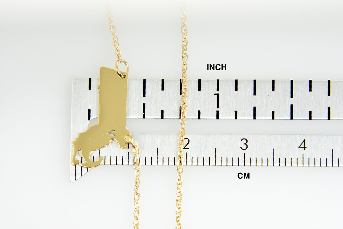 14k gold 10k gold silver massachusetts state map necklace heart personalized city