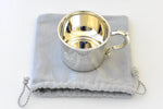 Load image into Gallery viewer, Sterling Silver Baby or Child Beaded Cup Heirloom Gift Engraved Personalized Monogram

