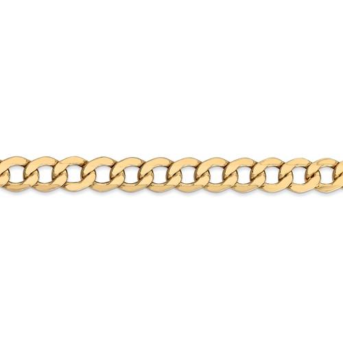 14k yellow gold 7mm curb link bracelet anklet choker necklace pendant chain