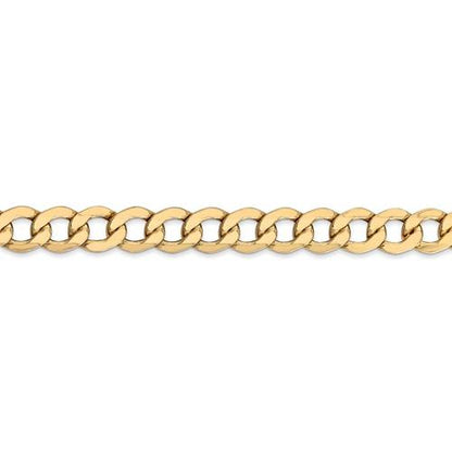 14k yellow gold 7mm curb link bracelet anklet choker necklace pendant chain