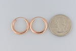 Load image into Gallery viewer, 14k Rose Gold Classic Endless Round Hoop Earrings 19mm x 2.75mm
