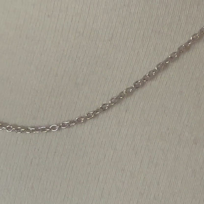 Sterling Silver Rhodium Plated 1.95mm Cable Necklace Choker Pendant Chain