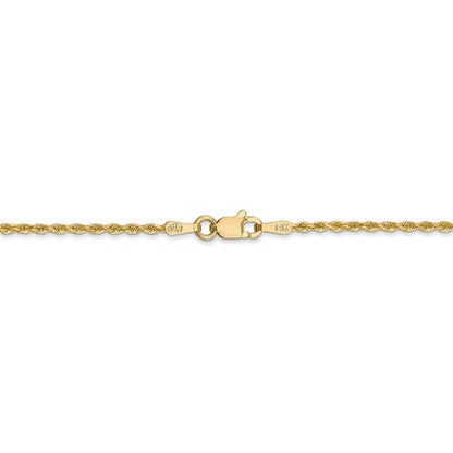 14k yellow gold 1.50mm diamond cut rope bracelet anklet choker necklace pendant chain