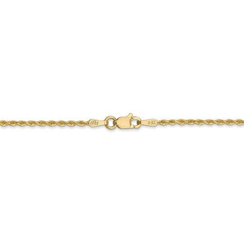 14k yellow gold 1.50mm diamond cut rope bracelet anklet choker necklace pendant chain
