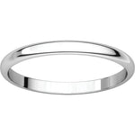 Load image into Gallery viewer, 14k White Gold 2mm Wedding Anniversary Promise Ring Band Half Round Light
