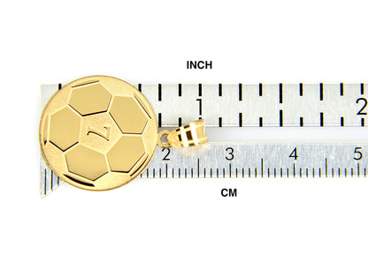 14k 10k gold sterling silver soccer ball personalized engraved pendant