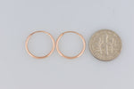 Load image into Gallery viewer, 14k Rose Gold Classic Endless Round Hoop Earrings 15mm x 1.25mm
