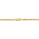 Ladda upp bild till gallerivisning, 14K Solid Yellow Gold 2mm Byzantine Bracelet Anklet Necklace Choker Pendant Chain
