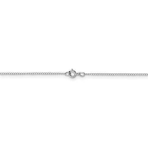 14k white gold 0.5mm thin curb bracelet anklet necklace choker pendant chain
