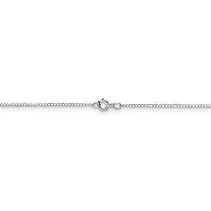 14k white gold 0.5mm thin curb bracelet anklet necklace choker pendant chain