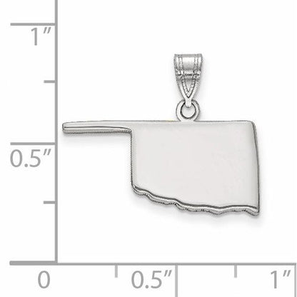 14k gold or sterling silver oklahoma ok state map pendant charm personalized monogram