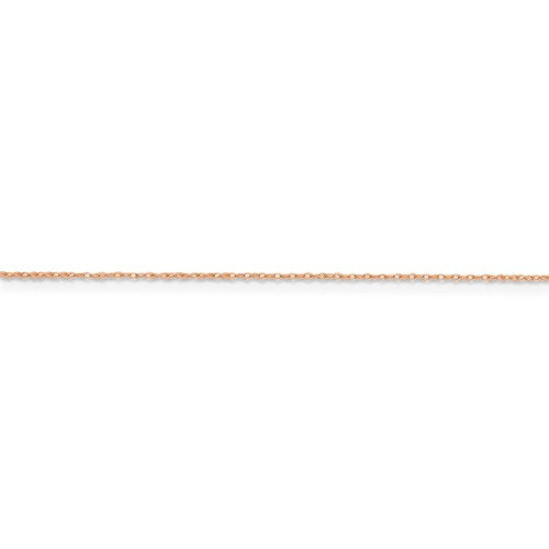 14k rose gold 0.5mm cable rope thin dainty choker necklace pendant chain