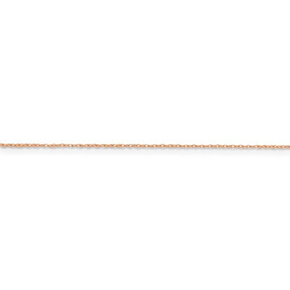 14k rose gold 0.5mm cable rope thin dainty choker necklace pendant chain
