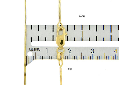 14k yellow gold 1mm octagonal snake bracelet anklet choker necklace pendant chain