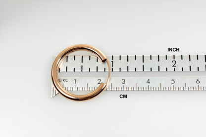 14k rose gold classic endless round hoop earrings 24mm x 2.75mm