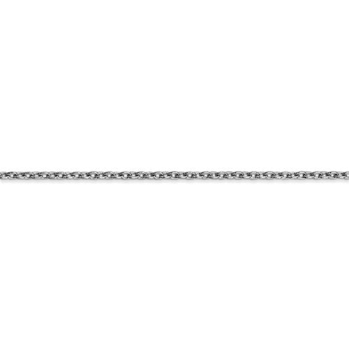 14k white gold 2mm cable bracelet anklet choker necklace pendant chain