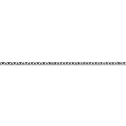 14k white gold 2mm cable bracelet anklet choker necklace pendant chain