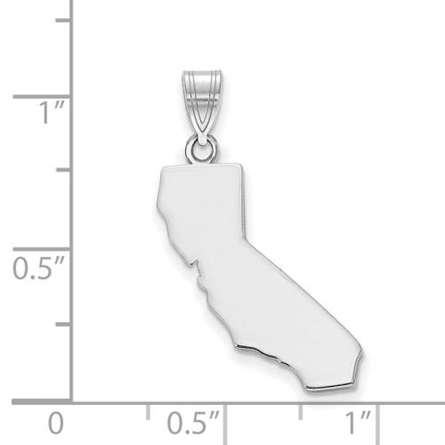 14k gold or sterling silver california ca state pendant charm personalized monogram