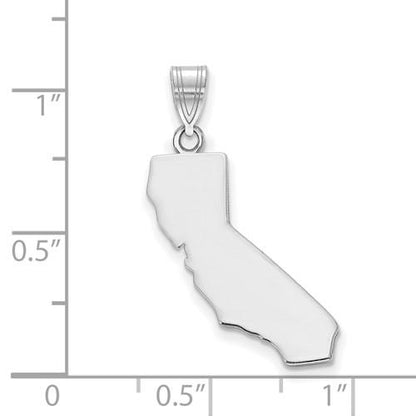14k gold or sterling silver california ca state pendant charm personalized monogram