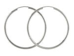 Load image into Gallery viewer, 14k White Gold Endless Hoop Earrings 

