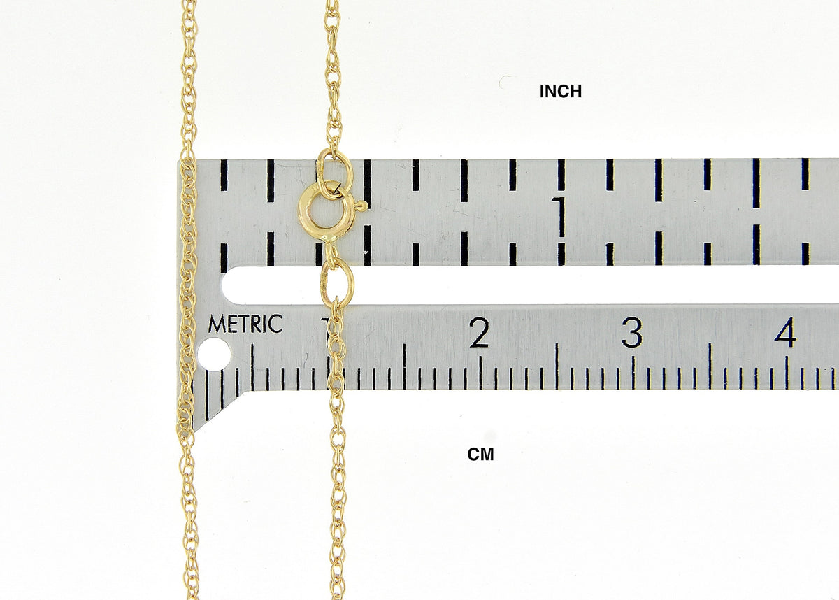 10k yellow gold 0.95mm cable rope bracelet anklet choker necklace pendant chain