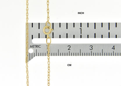 10k yellow gold 0.95mm cable rope bracelet anklet choker necklace pendant chain