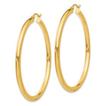 Indlæs billede til gallerivisning 14K Yellow Gold Classic Round Hoop Earrings 50mm x 3mm
