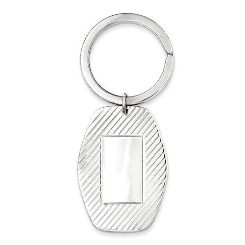 Engravable Sterling Silver Key Holder Ring Keychain Personalized Engraved Monogram