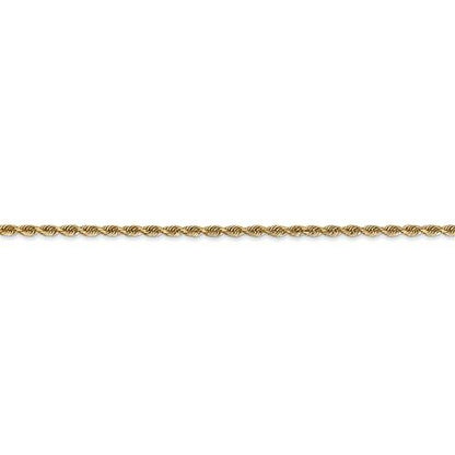 14k yellow gold 2mm diamond cut quadruple rope bracelet anklet necklace chain