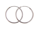 Load image into Gallery viewer, 14k White Gold Classic Endless Round Hoop Earrings 21mm x 1.5mm
